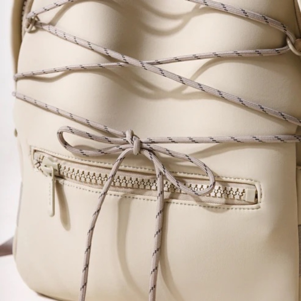 NWT Anthropologie Pops Ups Brand Taupe Everyday Backpack - Picture 6 of 10